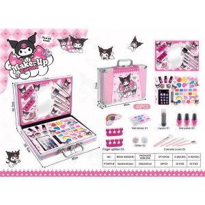 Kuromi "You All Rock!" Deluxe Makeup Kit in Metal Briefcase (40 Pcs)