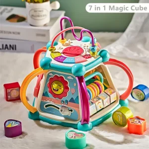 Ibi-Irn 7-in-1 Magic Box Sided Activity Cube & Musical Drum