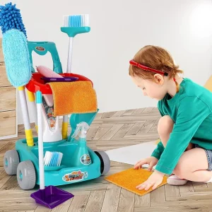 Kids' Deluxe Mobile Cleaning Cart & Tool Playset
