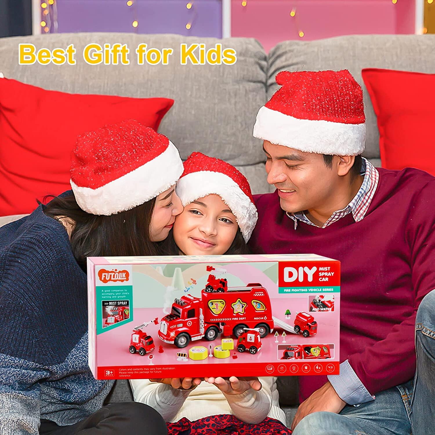 DIY Mist Spray Fire Fighting Vehicle Series Playset - Image 8