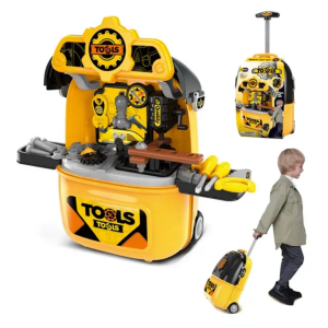 2-in-1 Mobile Builder’s Workshop & Rolling Suitcase Playset