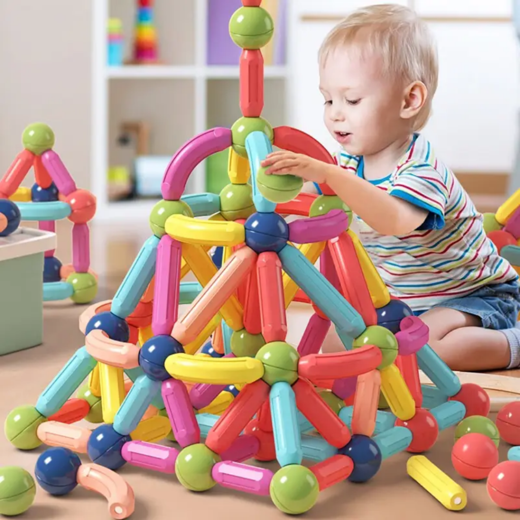 Magnetic Rods & Spheres Sensory Construction Set 42 pcs