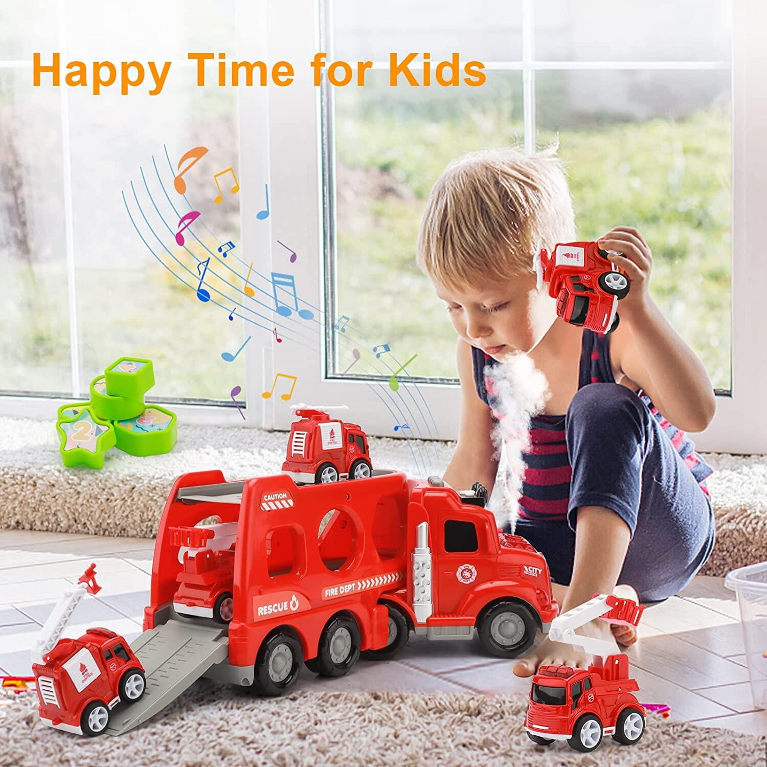 DIY Mist Spray Fire Fighting Vehicle Series Playset - Image 6