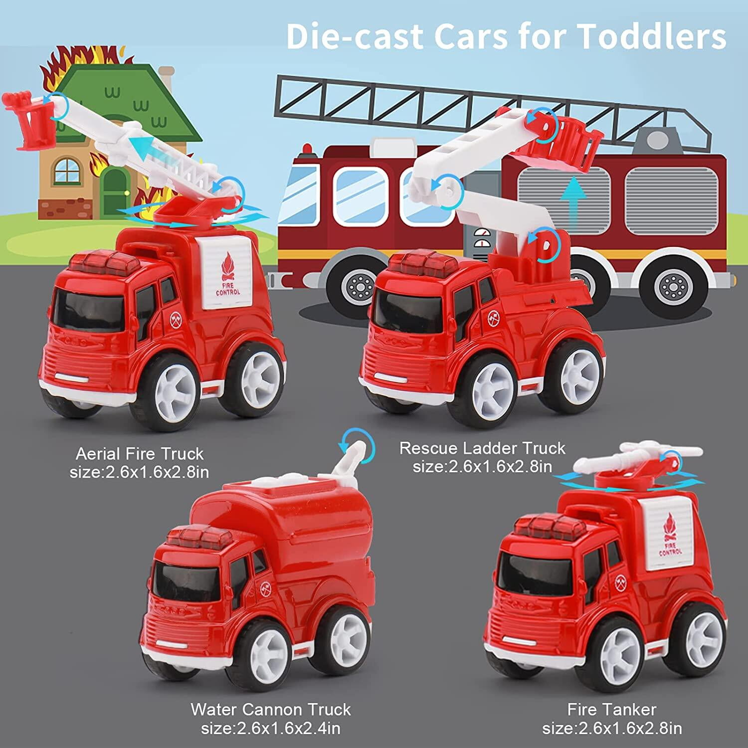 DIY Mist Spray Fire Fighting Vehicle Series Playset - Image 7