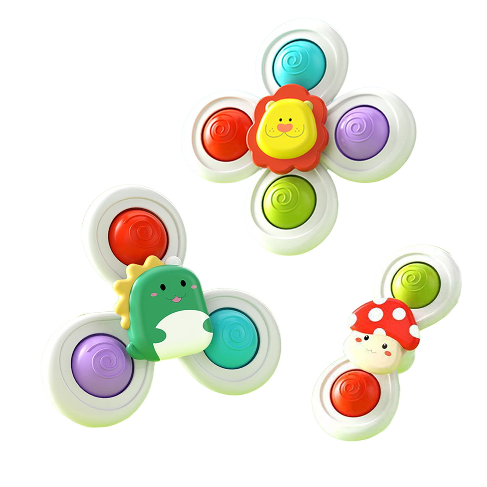 Spin & Pop Trio: Animal-Themed Suction Cup Sensory Spinners