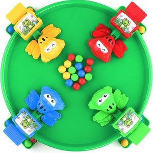 Hungry Frogs Desktop Board Game – Fast-Paced Marble Chomping Action for 2-4 Players