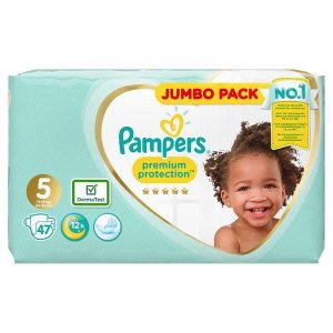Pampers Premium Protection Nappy Pants – Size 5 Jumbo Pack (47 Count)