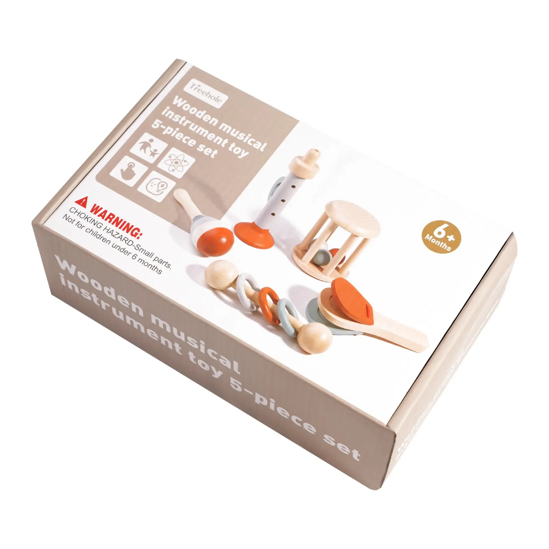 Treehole Wooden Musical Instrument Toy 5-Piece Set - Image 10