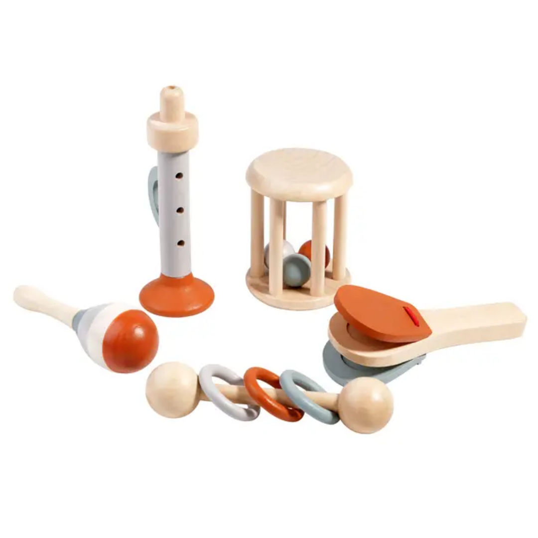 Treehole Wooden Musical Instrument Toy 5-Piece Set - Image 6