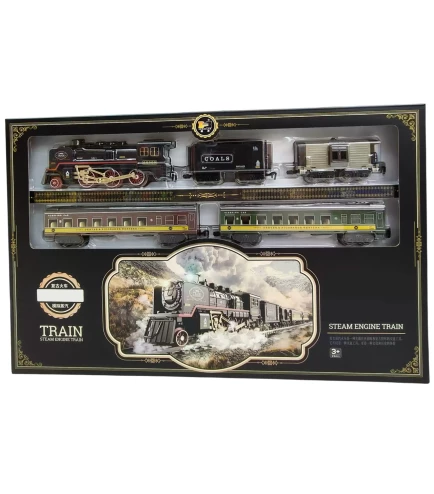 Classic Steam Engine Train Set with Smoke & Steam Simulation