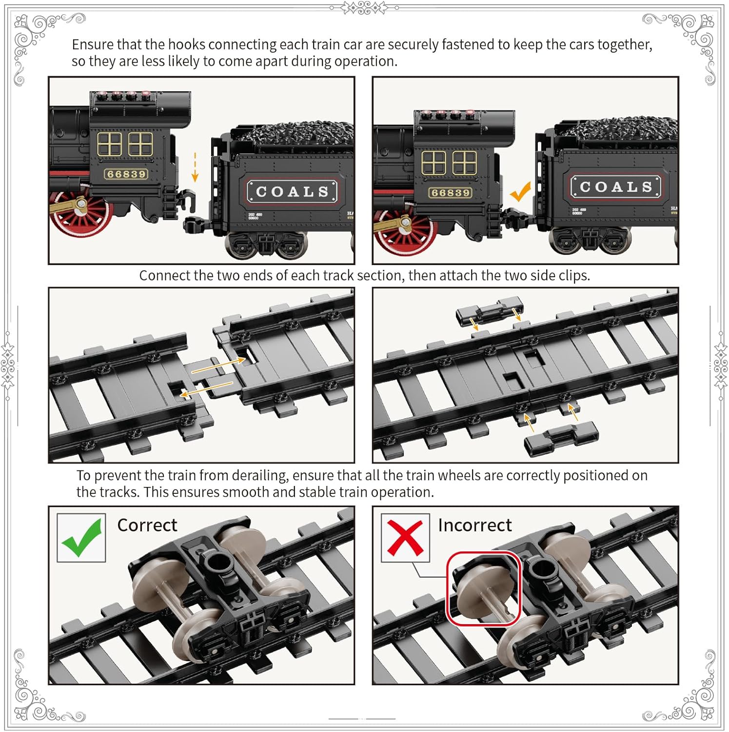Classic Steam Engine Train Set with Smoke & Steam Simulation - Image 5