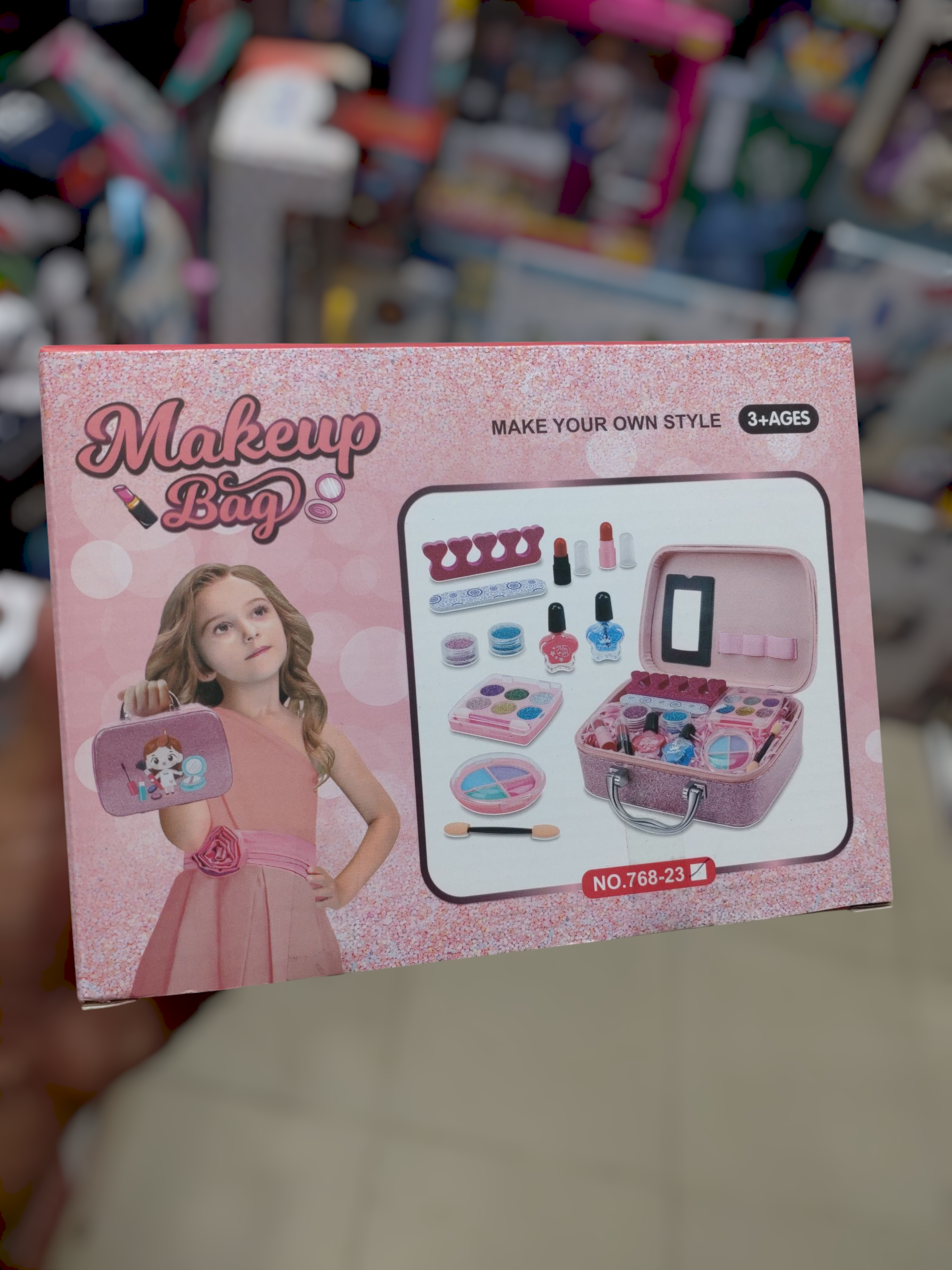 বাচ্চাদের জন্য অল-ইন-ওয়ান বিউটি মেকআপ ব্যাগ সেট - Image 3