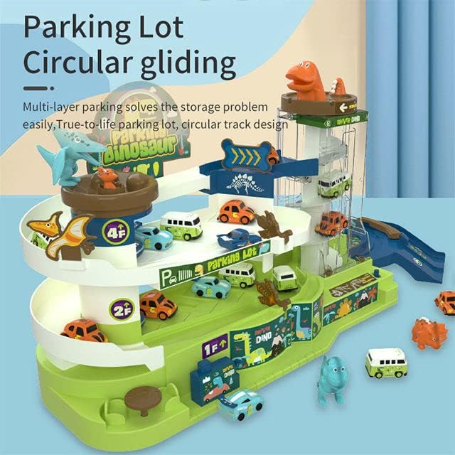 Dinosaur Track Car Building Building - Challenge Parking Game for Kids - Image 10