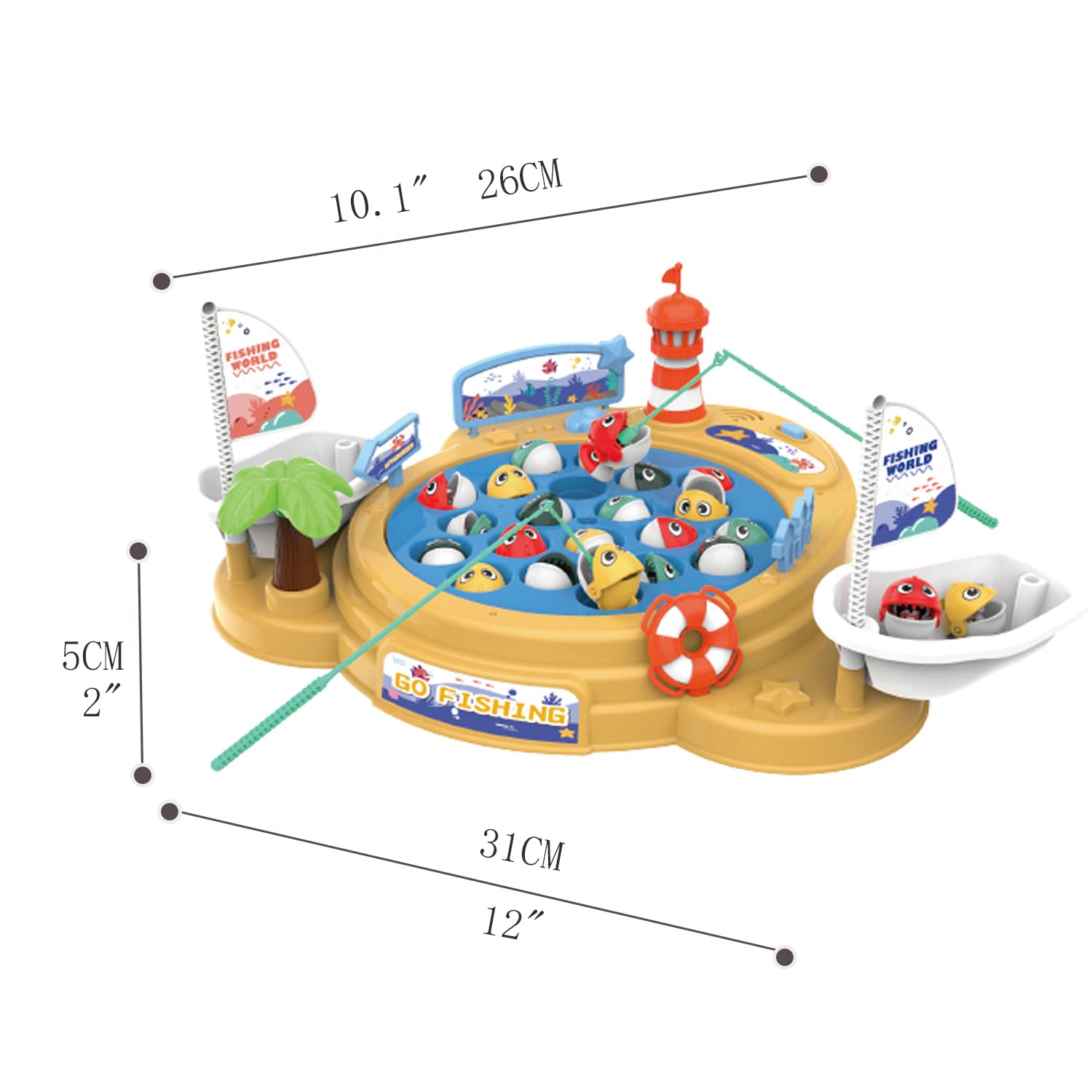 Electric Fishing Hero – Musical Rotating Fishing Toy Set (Model: 156-26C) - Image 3