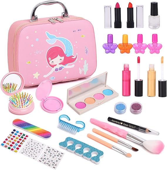 বাচ্চাদের জন্য অল-ইন-ওয়ান বিউটি মেকআপ ব্যাগ সেট - Image 13