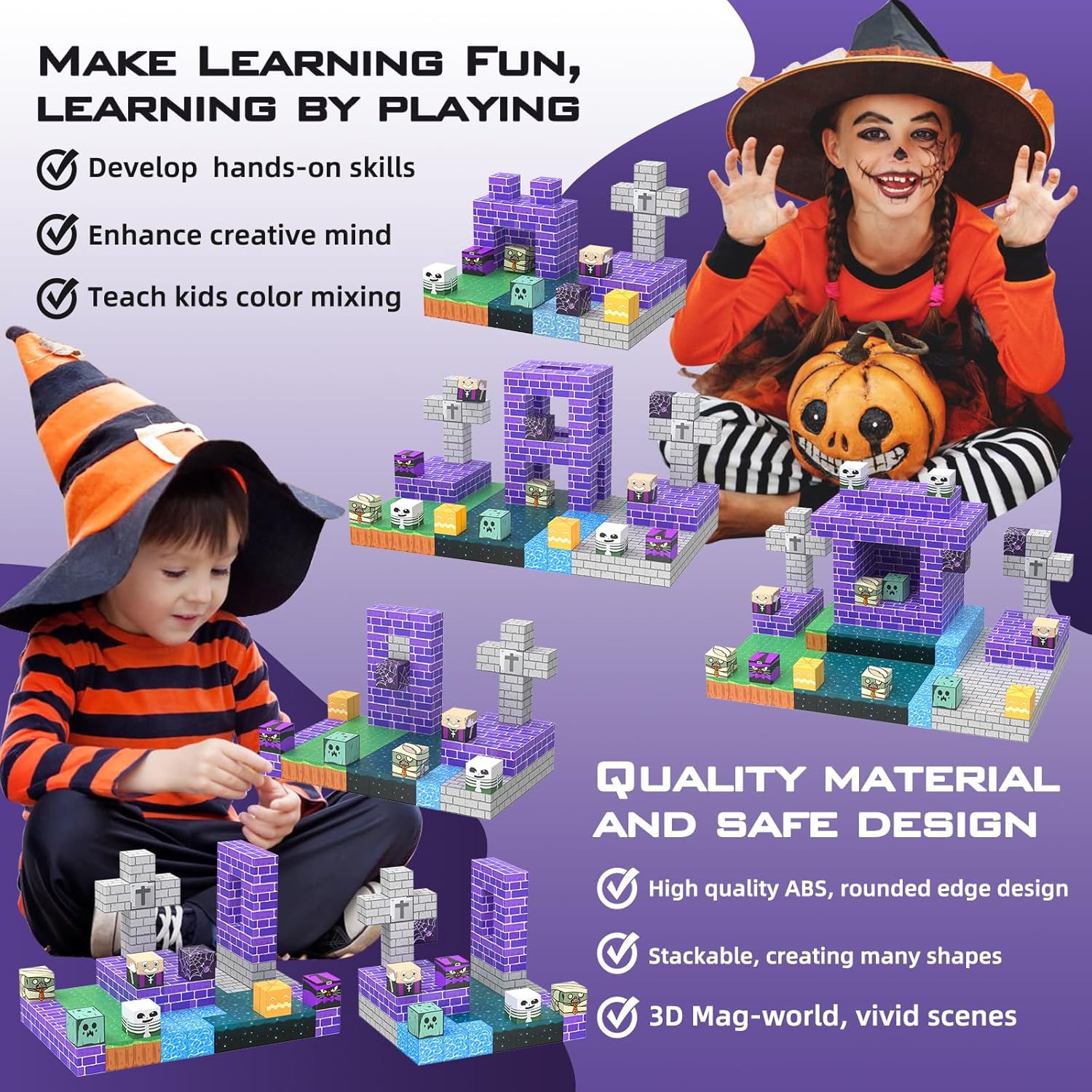 Magnet Cube Zone: Halloween Edition - 100 Pcs - Image 9