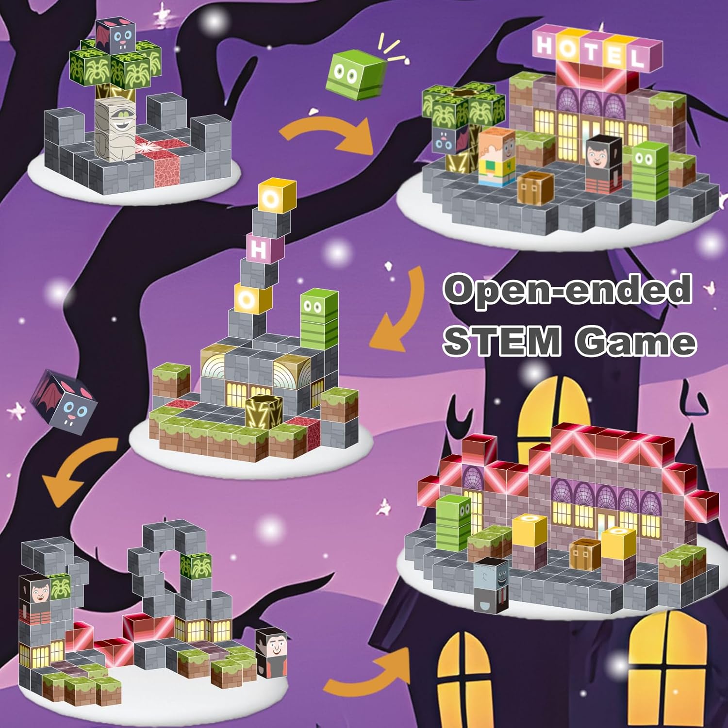 Magnet Cube Zone: Halloween Edition - 100 Pcs - Image 5