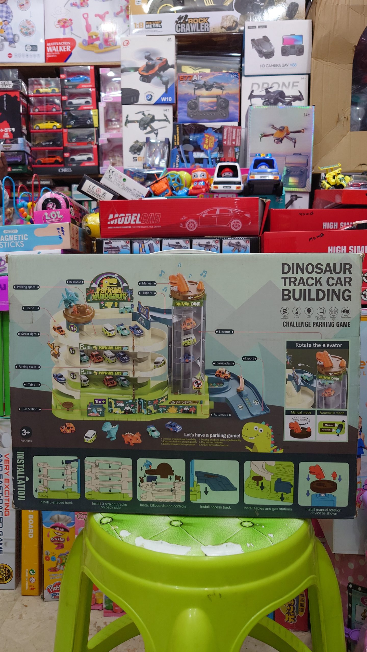 Dinosaur Track Car Building Building - Challenge Parking Game for Kids - Image 2