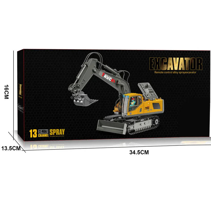 Engineering Team: 11/13 Channel Remote Control Alloy Excavator with Spray Function - Image 9