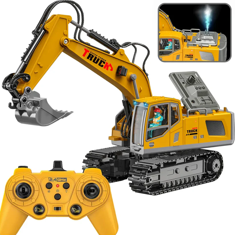 Engineering Team: 11/13 Channel Remote Control Alloy Excavator with Spray Function