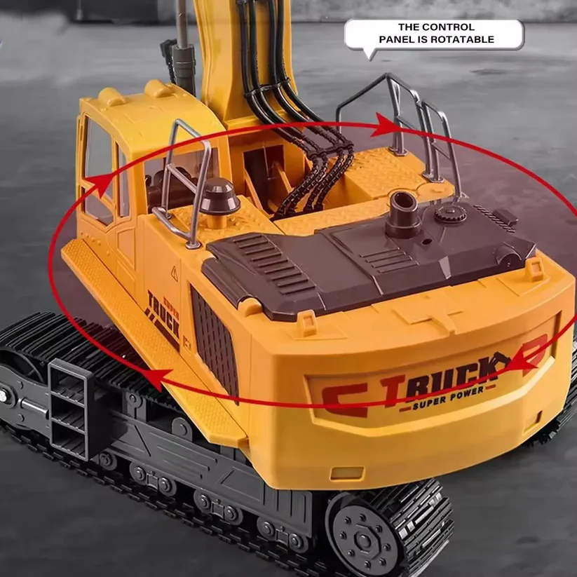 Engineering Team: 11/13 Channel Remote Control Alloy Excavator with Spray Function - Image 5
