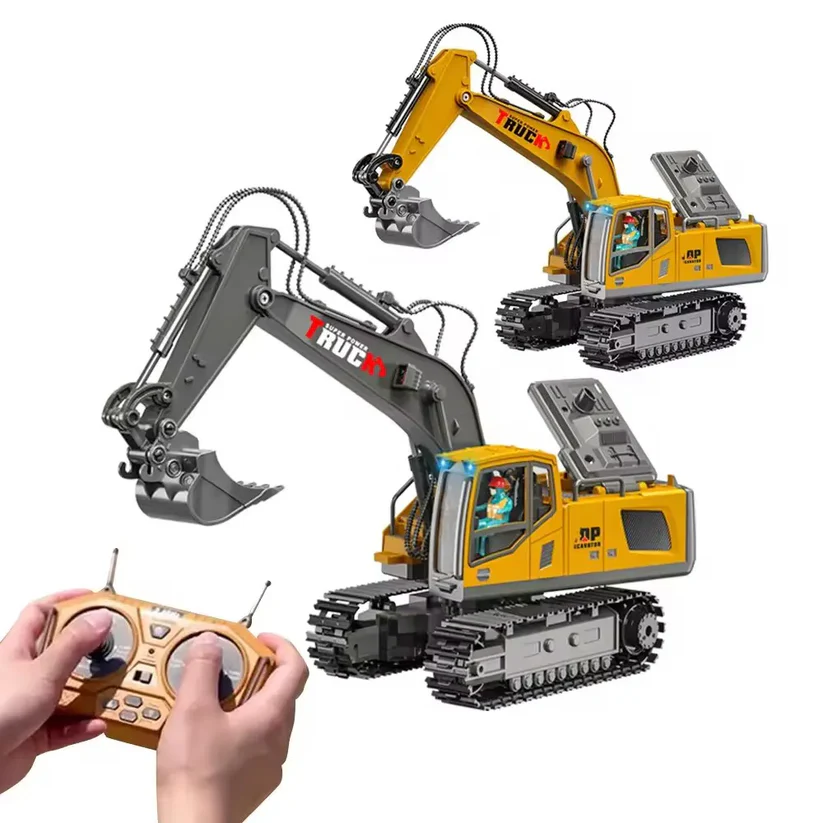 Engineering Team: 11/13 Channel Remote Control Alloy Excavator with Spray Function - Image 3