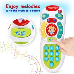 Interactive Baby Musical TV Remote Control Toy with Lights & Sounds