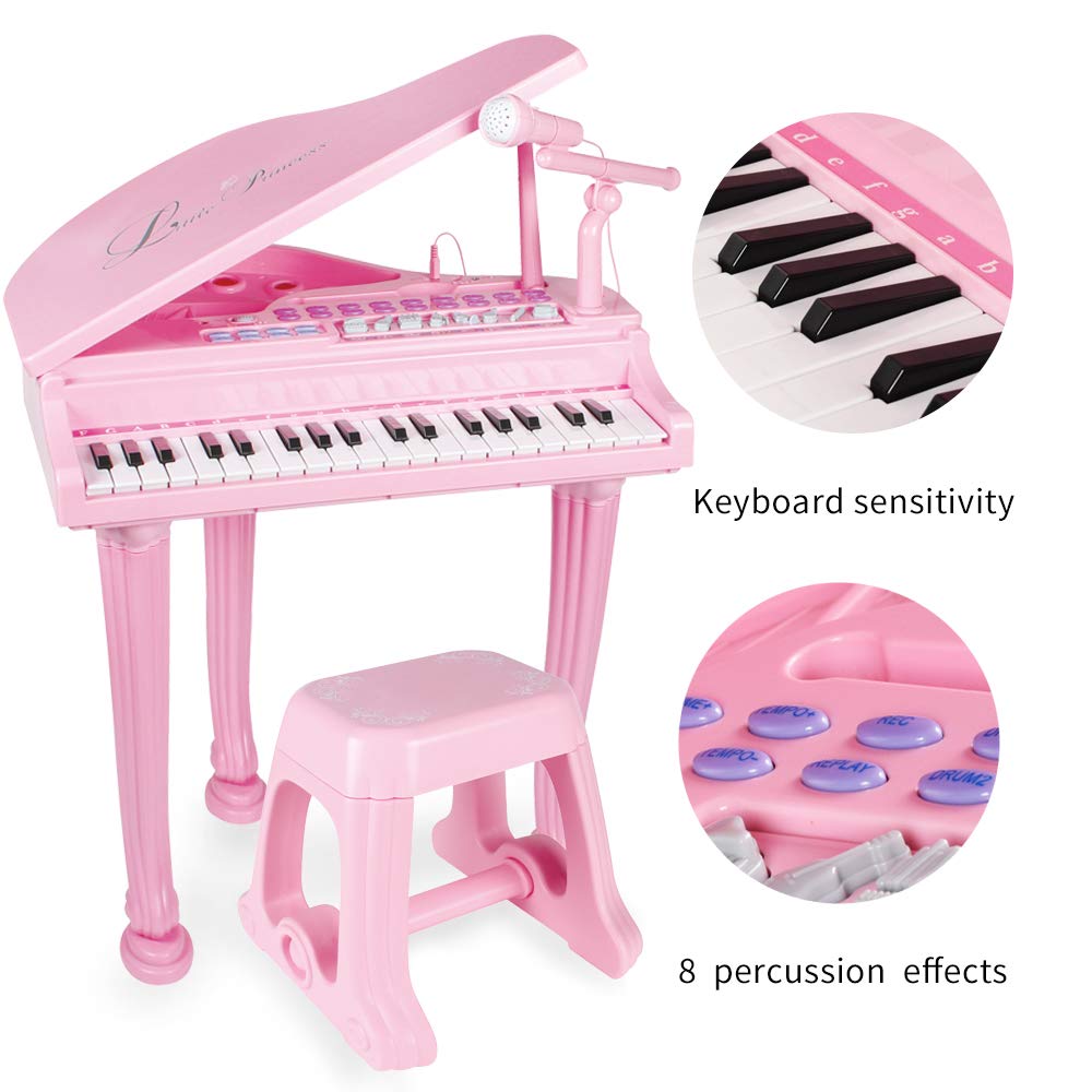 Musical Education Electronic Organ: Children's Grand Piano with Microphone and Chair Set - Image 10