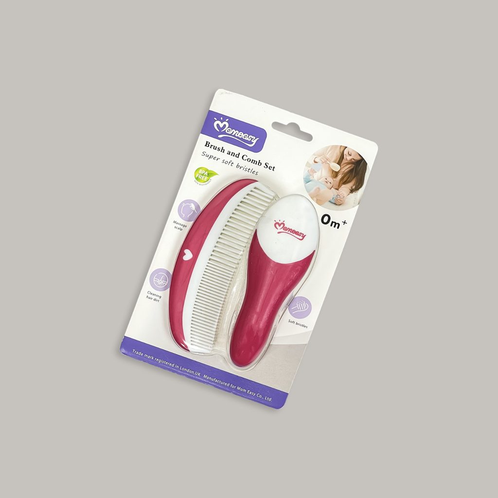 Momeasy Baby Soft Brush and Comb Grooming Set – BPA Free (0m+)