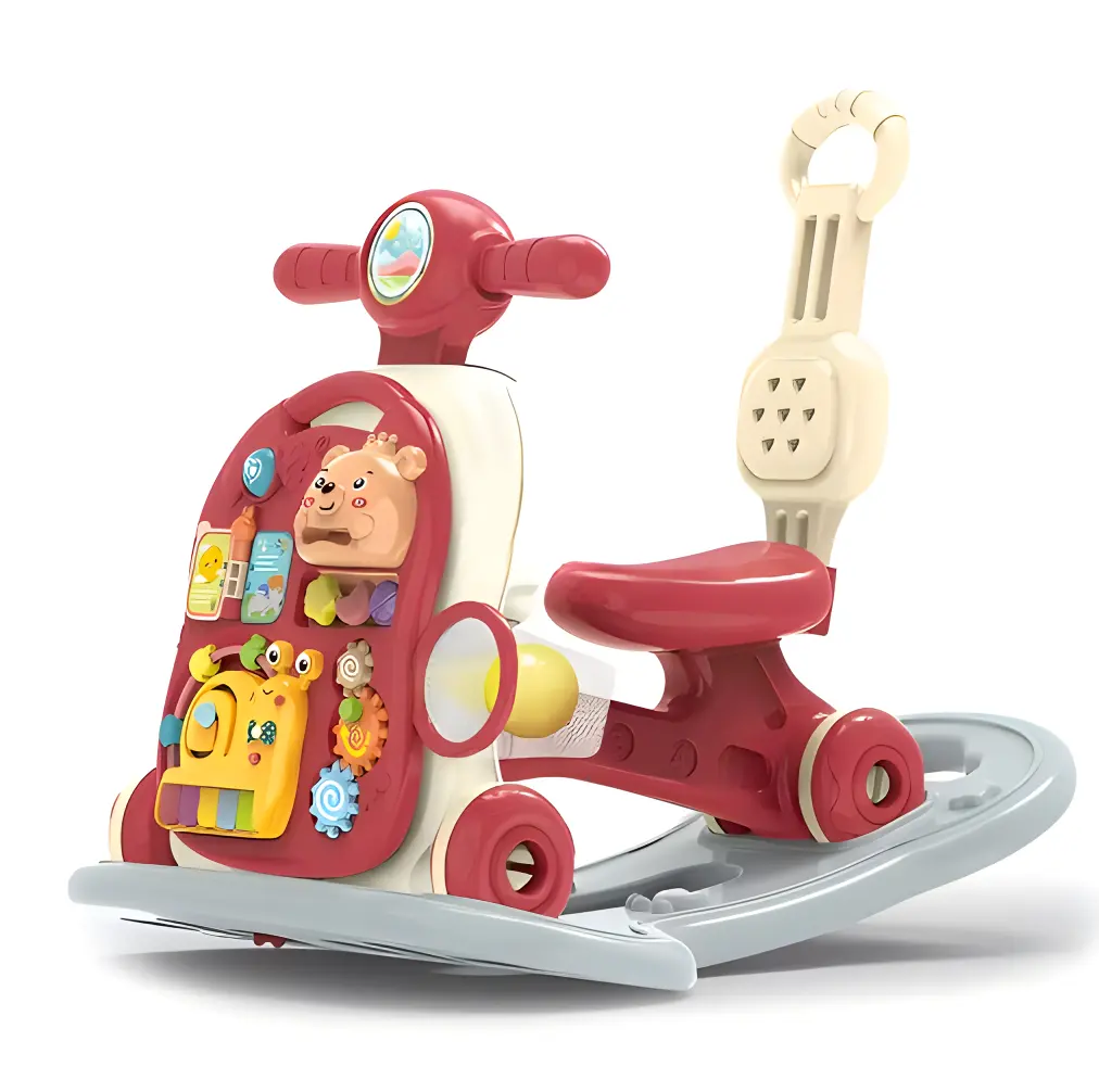 6-in-1 Multi-functional Baby Rocking Car & Walker with Music & Lights - Image 5