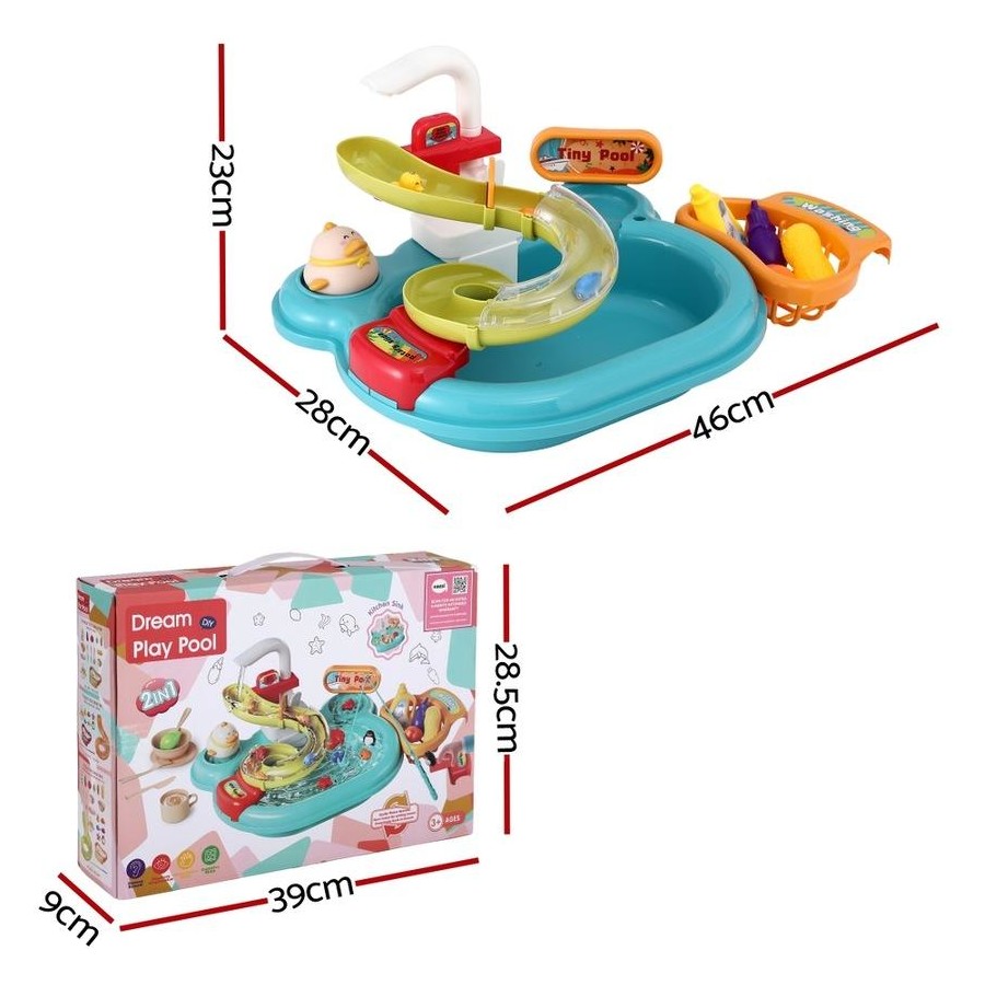 Dream DIY 2-in-1 Kitchen Sink & Fishing Play Pool Set - Image 12