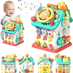 6-in-1 Montessori Puzzle Busy House Activity Center