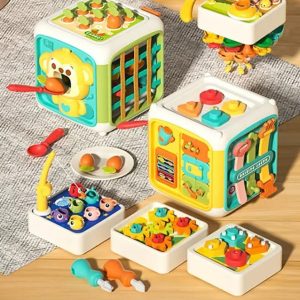 7-in-1 Ultimate Montessori Baby Activity Cube & Early Learning Play Center