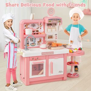 Little Chef Deluxe 65-Piece Interactive Play Kitchen Set with Running Water & Realistic Effects