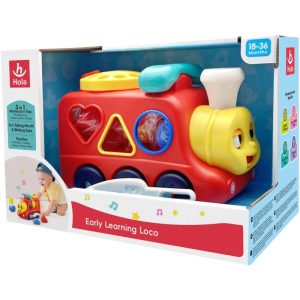 Hola Toys 3-in-1 Early Learning Loco (Interactive Shape Sorter & Musical Train)