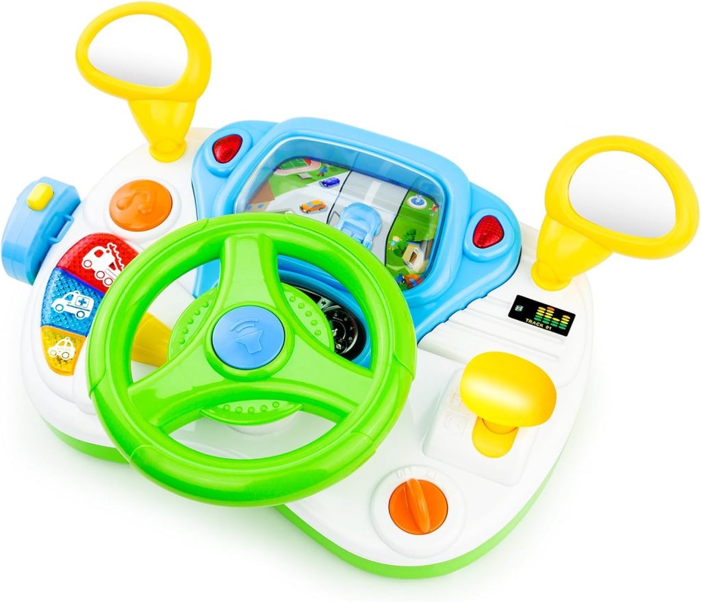 Interactive Driving Simulator Musical Toy with Steering Wheel & Gear Shift